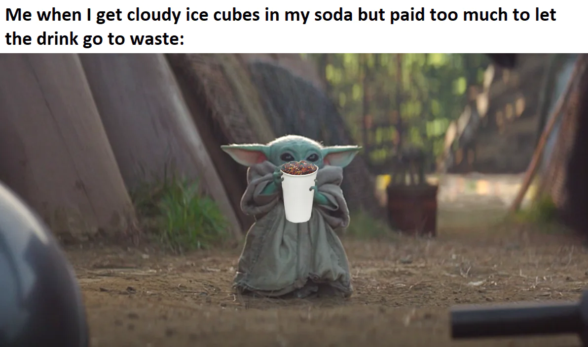 cloudy ice cube meme